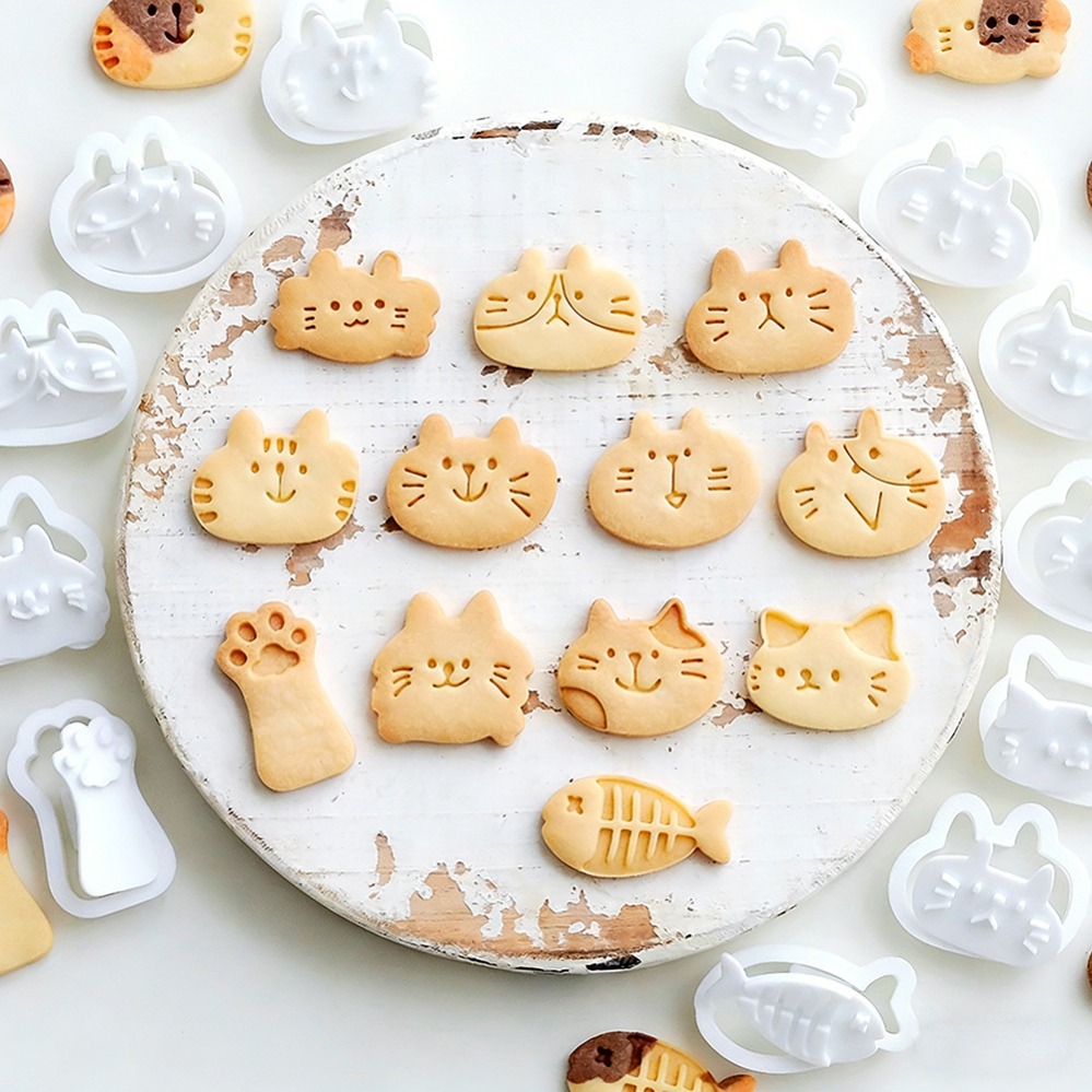 Kitchen Appliances Brand - Cute Kitten DIY Stamp Cookie Cutters
