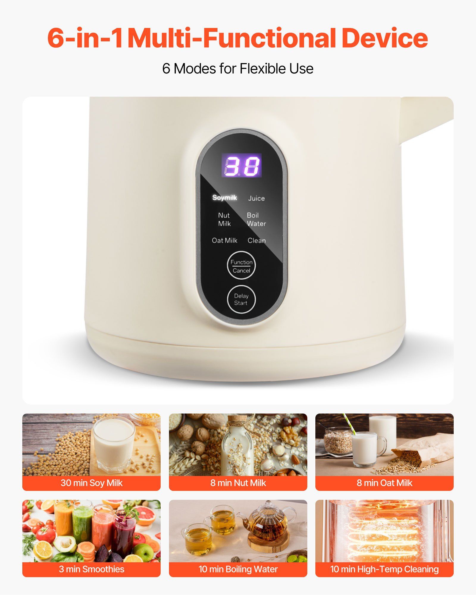 6-in-1 Nut Milk Maker, 20 oz S - Soy Milk Maker 评论和价格