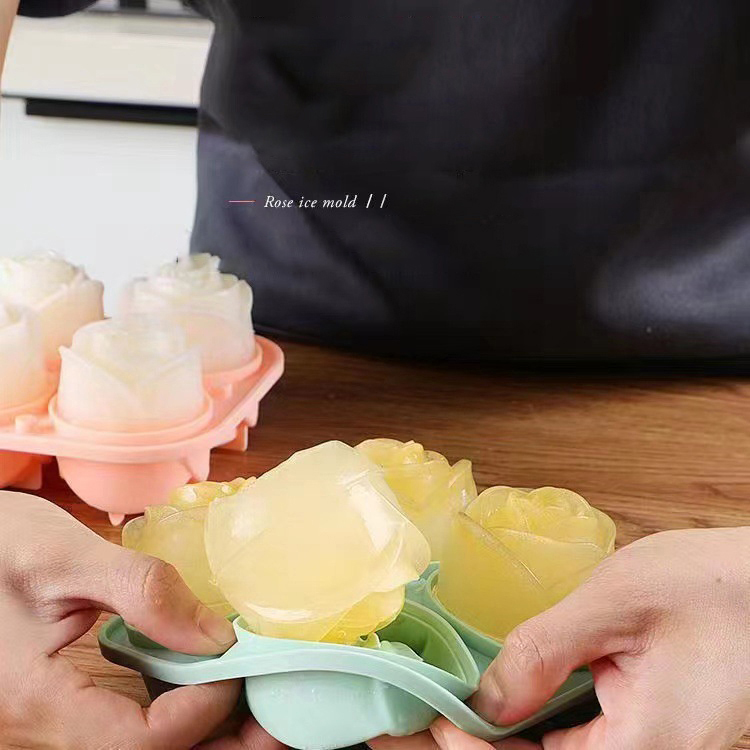 3D Rose Ice Molds 4 Holes Ice  - Kitchen Appliances Brand 评论和价格